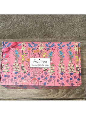 Pink Floral Bath Accessory Set